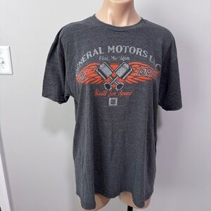 General Motors Savvy Flint Michigan Built for Speed Gray T-shirt Large